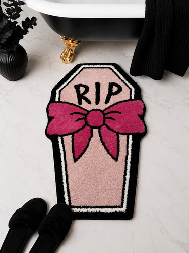 Pink coffin bath rug rip - pink,