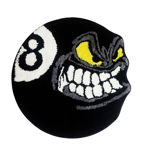Angry ball round rug 32x32 - rug,