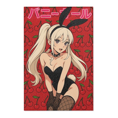 Anime area rug with cherry - cherry, and