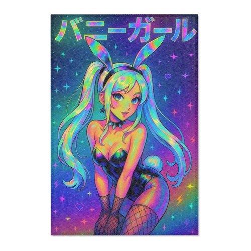 Colorful anime bunny - anime,