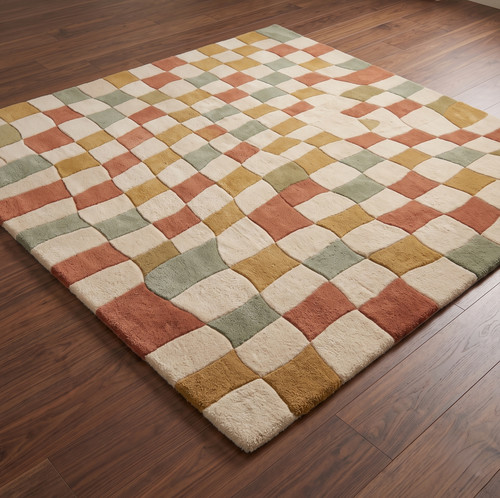 Hand tufted optical - optical, rug