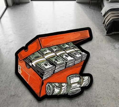 Orange y2k style carpet - style,