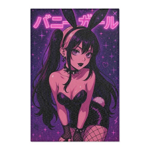 Anime bunny girl - bunny, rug