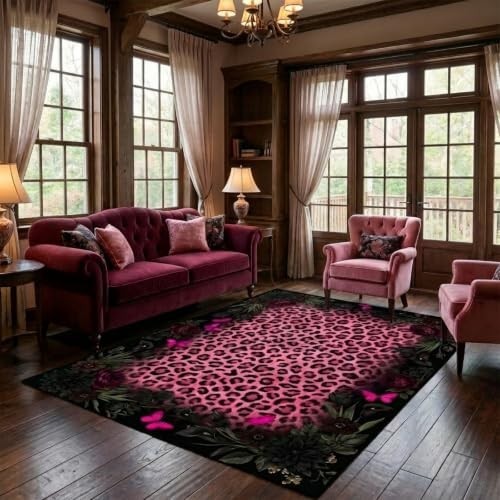 5x7 hot pink leopard print - 5x7,