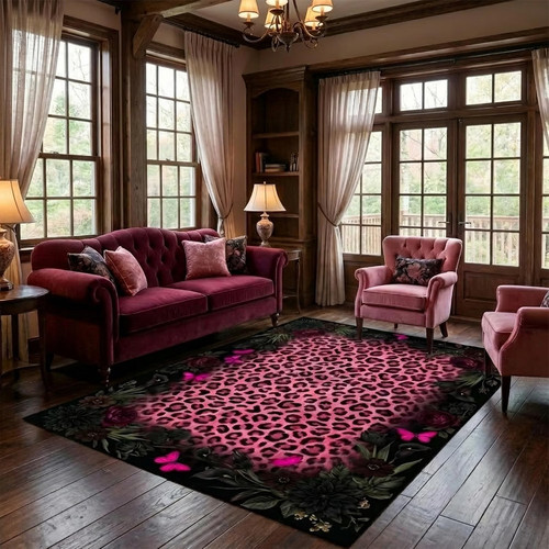 5x7 hot pink leopard print - hot,