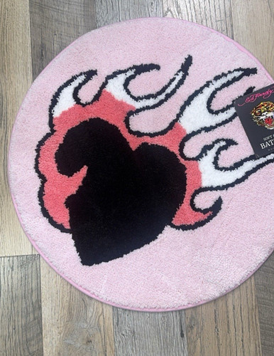 Hardy pink bath rug round - bath,