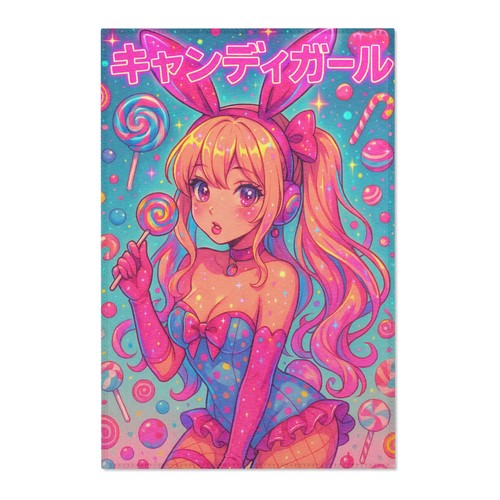 Candy girl anime area rug - anime,